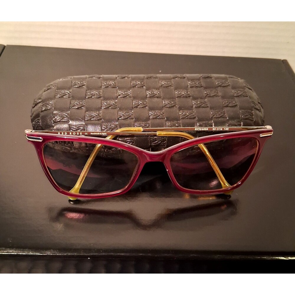 Red Rose Este 6004 Eyeglasses Frames 53 16 140 Glasses USED